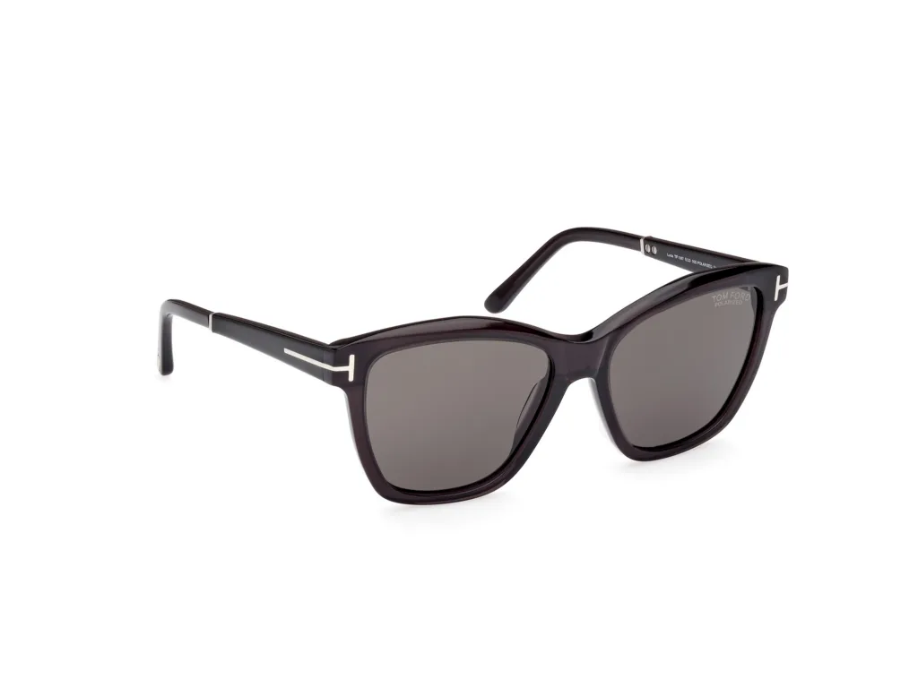 Tom Ford LUCIA FT1087 05D BLACK / DARK BROWN, Czarny