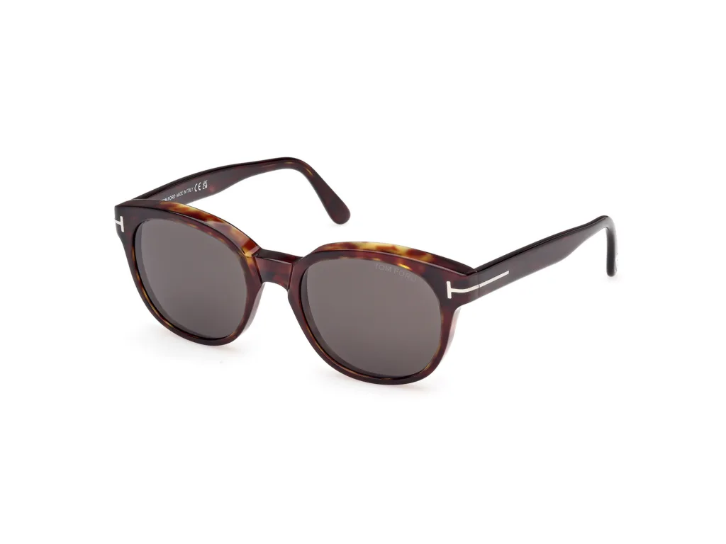 Tom Ford MERT FT1180 Kolor: 52A DARK HAVANA / SMOKE, Kolor oprawy: Wzór havana