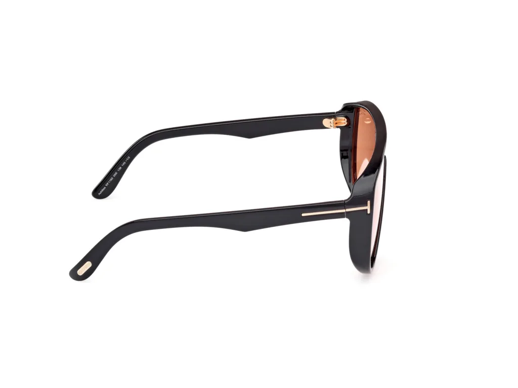 Tom Ford ACHILLES FT1182 Kolor: 05E CZARNY / POMARAŃCZOWY, Kolor oprawy: Czarny