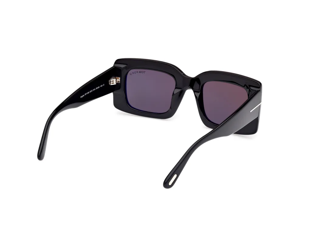 Tom Ford BRIGITTA FT1188 01A SHINY BLACK / SMOKE / GREY, Czarny