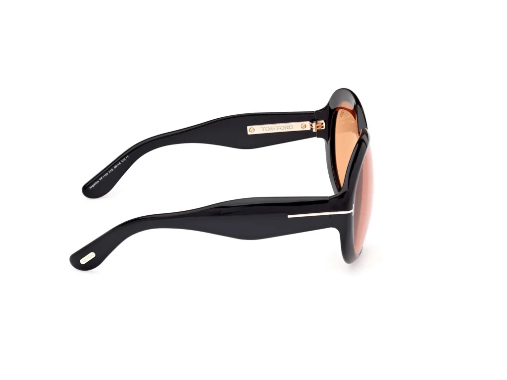 Tom Ford ANGELLICA FT1193 01E BLACK / ORANGE, Czarny