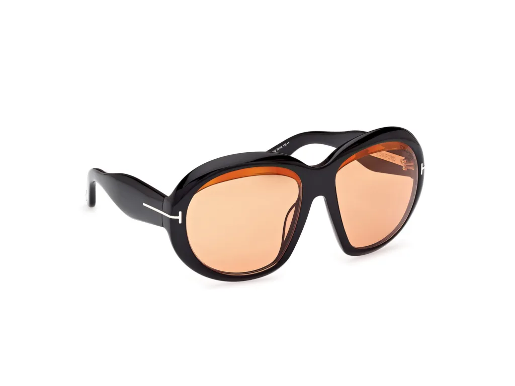 Tom Ford ANGELLICA FT1193 01E BLACK / ORANGE, Czarny