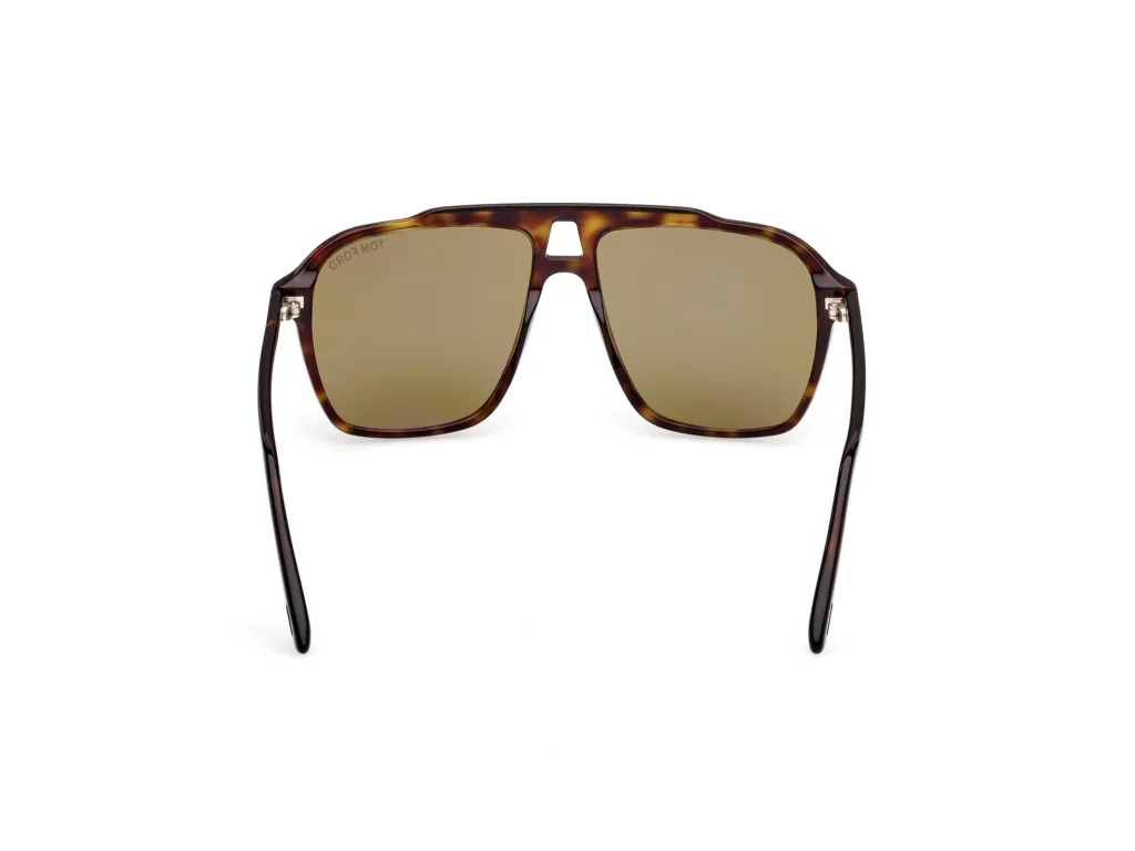 Tom Ford AUTARI FT1209 52N DARK HAVANA / GREEN, Wzór havana