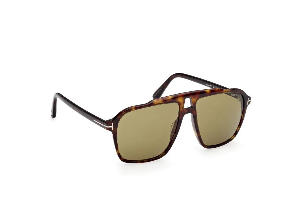 Tom Ford AUTARI FT1209 52N DARK HAVANA / GREEN, Wzór havana
