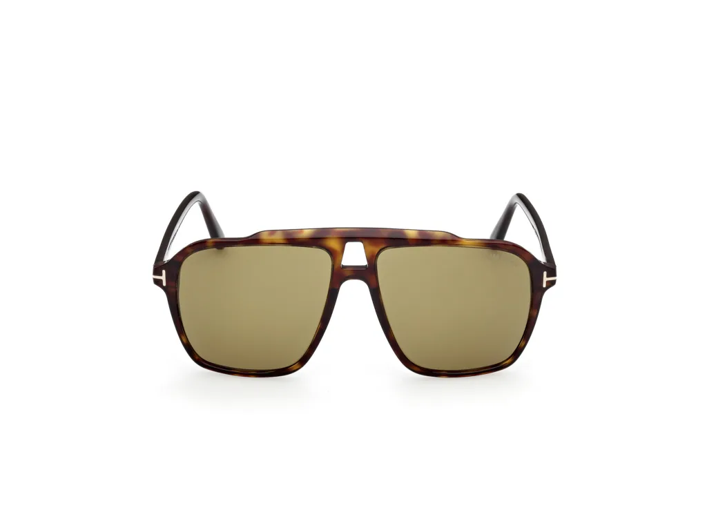 Tom Ford VLADIMIR FT1211 52E SHINY DARK HAVANA / BROWN PHOTOCHROMIC, Wzór havana