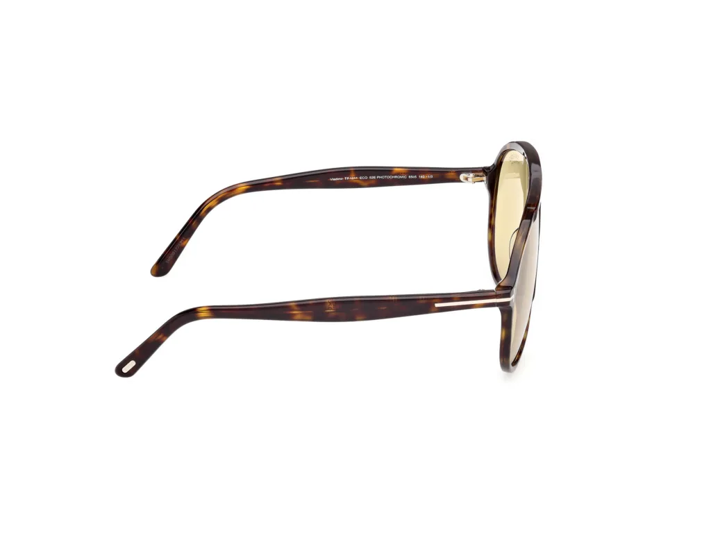 Tom Ford VLADIMIR FT1211 52E SHINY DARK HAVANA / BROWN PHOTOCHROMIC, Wzór havana