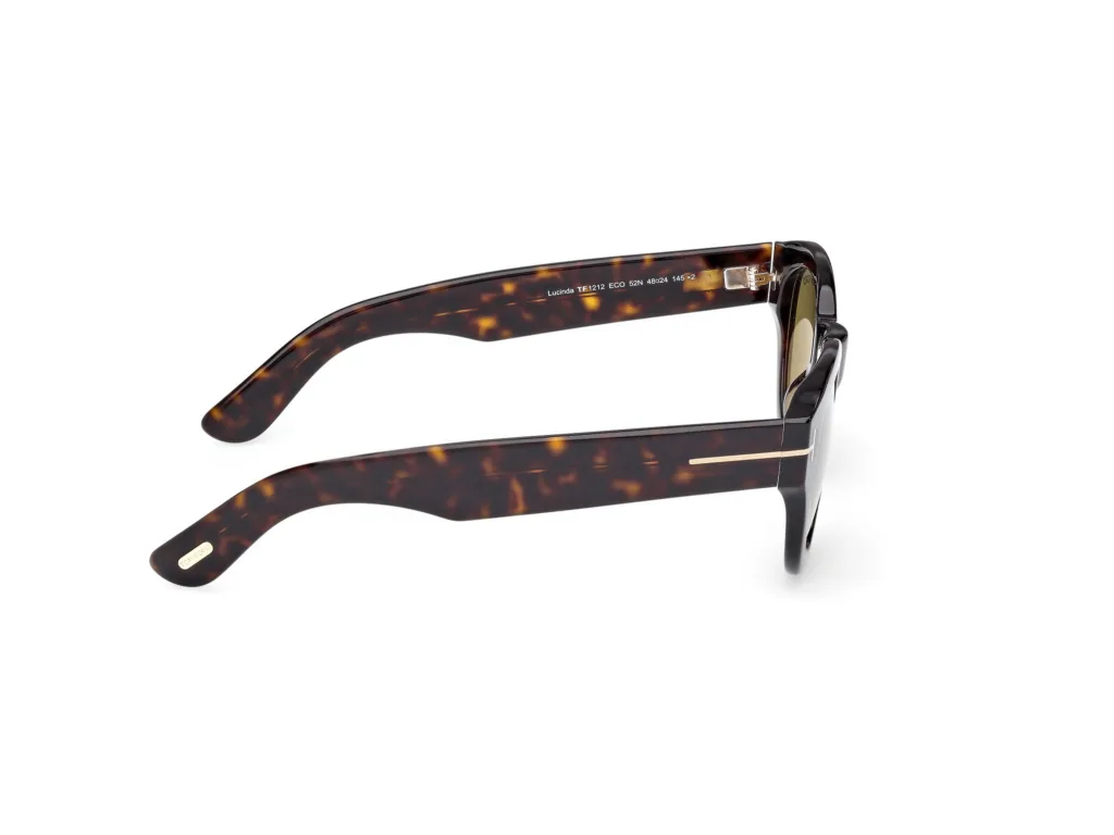 Tom Ford LUCINDA FT1212 52N DARK HAVANA / GREEN, Wzór havana