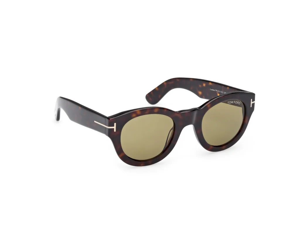 Tom Ford LUCINDA FT1212 52N DARK HAVANA / GREEN, Wzór havana