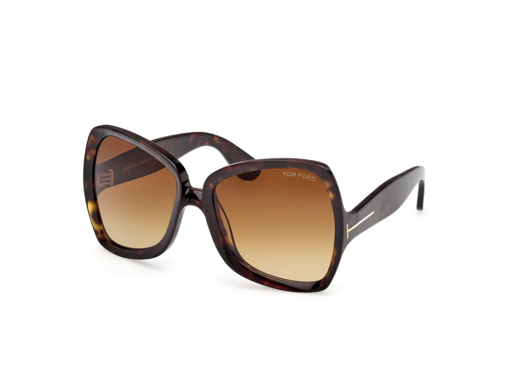 Tom Ford JERRY FT1222 52F DARK HAVANA / BROWN GRADIENT, Wzór havana