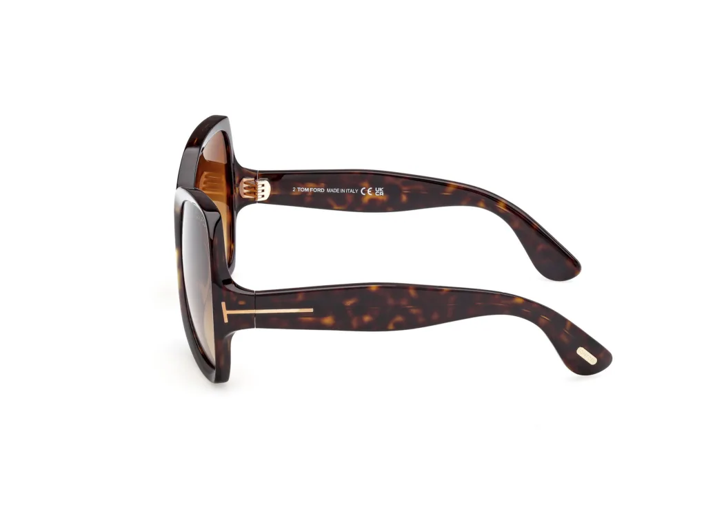 Tom Ford JERRY FT1222 52F DARK HAVANA / BROWN GRADIENT, Wzór havana
