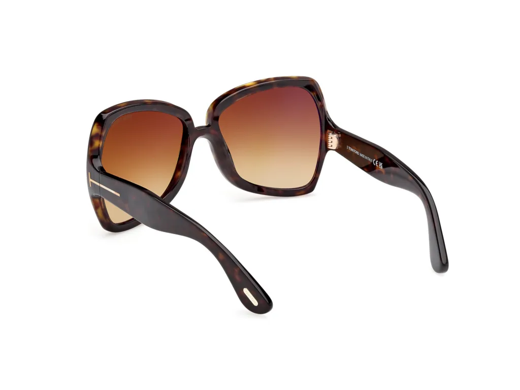 Tom Ford JERRY FT1222 52F DARK HAVANA / BROWN GRADIENT, Wzór havana