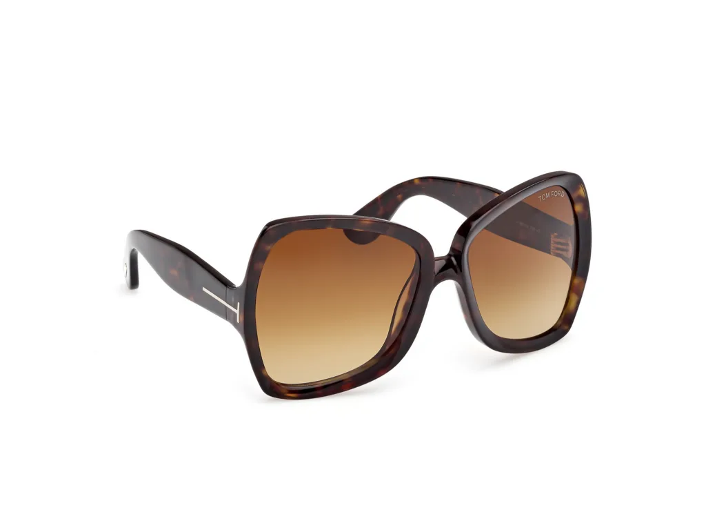 Tom Ford JERRY FT1222 52F DARK HAVANA / BROWN GRADIENT, Wzór havana