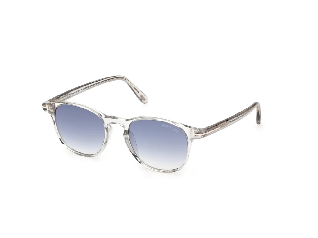 Tom Ford HOLT-02 FT1302 Kolor: 20W SHINY GREY / GRADIENT BLUE, Kolor oprawy: Transparentny