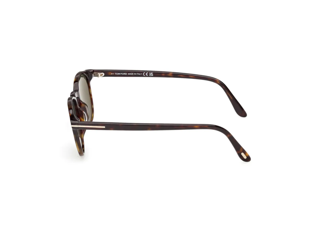Tom Ford HOLT-02 FT1302 Kolor: 52R DARK HAVANA / GREEN POLARIZED, Kolor oprawy: Wzór havana