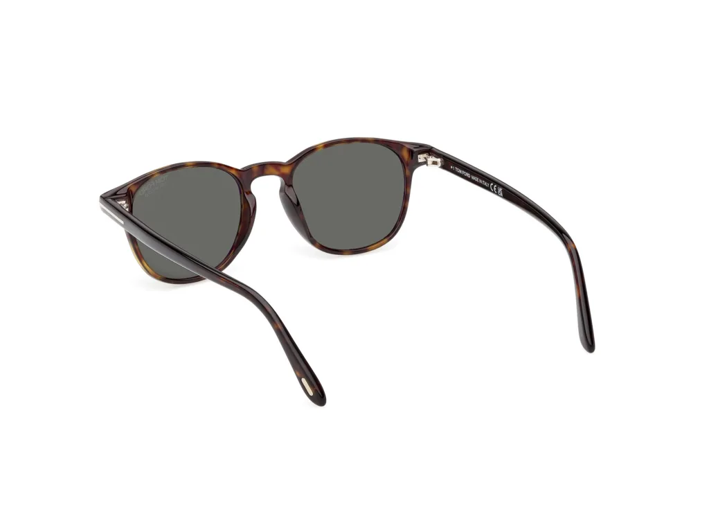 Tom Ford HOLT-02 FT1302 Kolor: 52R DARK HAVANA / GREEN POLARIZED, Kolor oprawy: Wzór havana