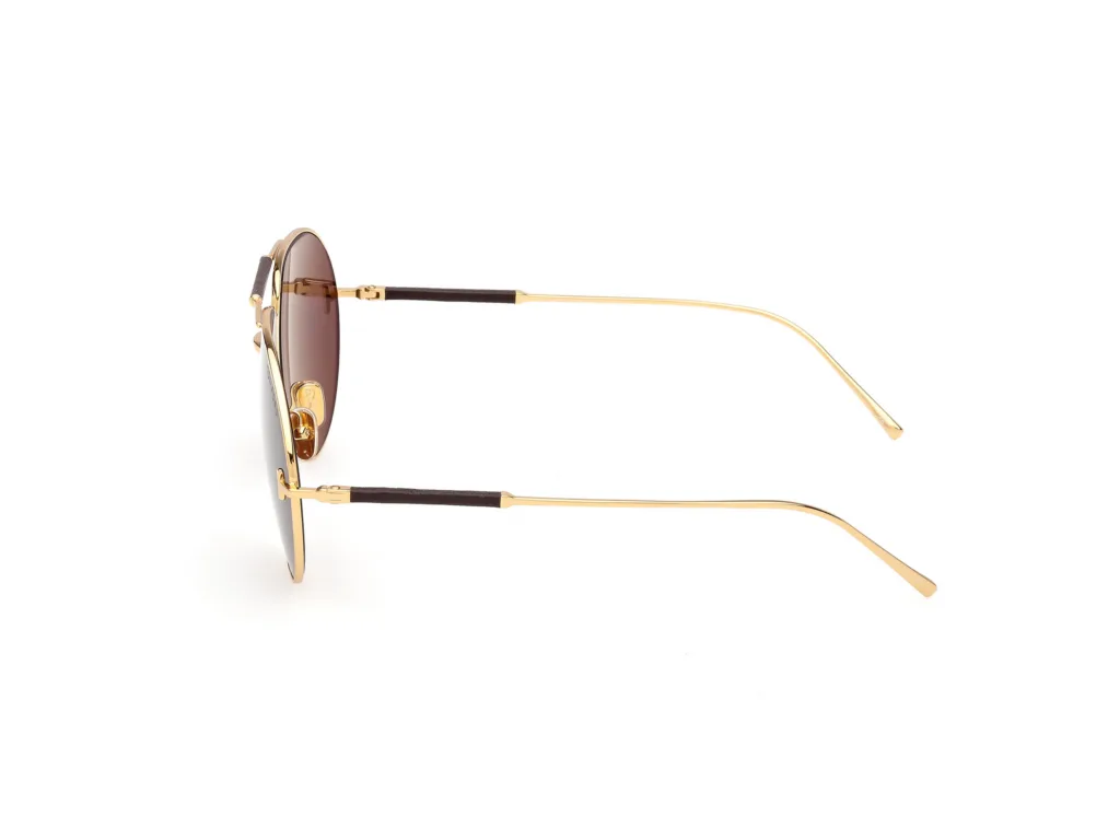 Tom Ford LOU-02 FT1308 30E SHINY DEEP GOLD / BROWN, Złoty