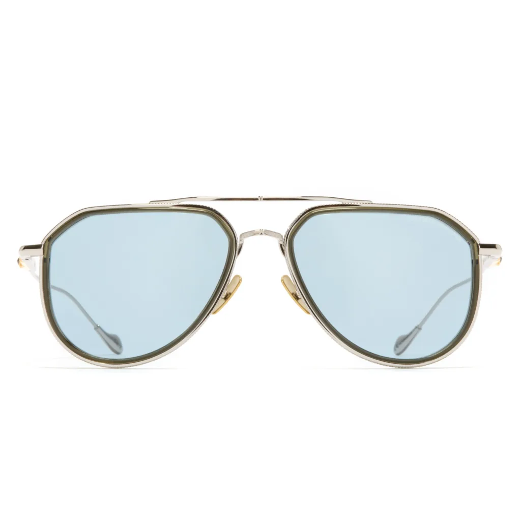 Cutler and Gross GFLE 025 SILVER OLIVE, Srebrny