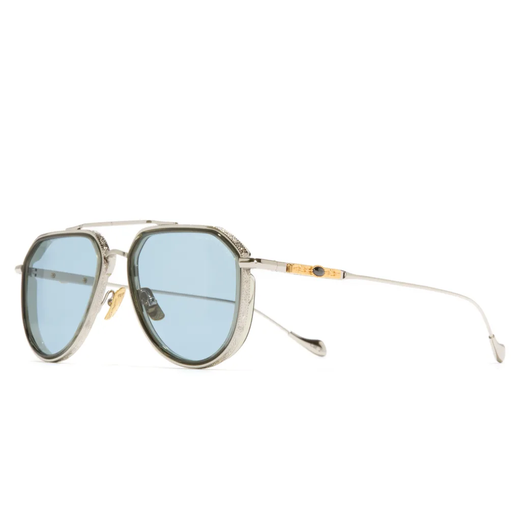 Cutler and Gross GFLE 025 SILVER OLIVE, Srebrny