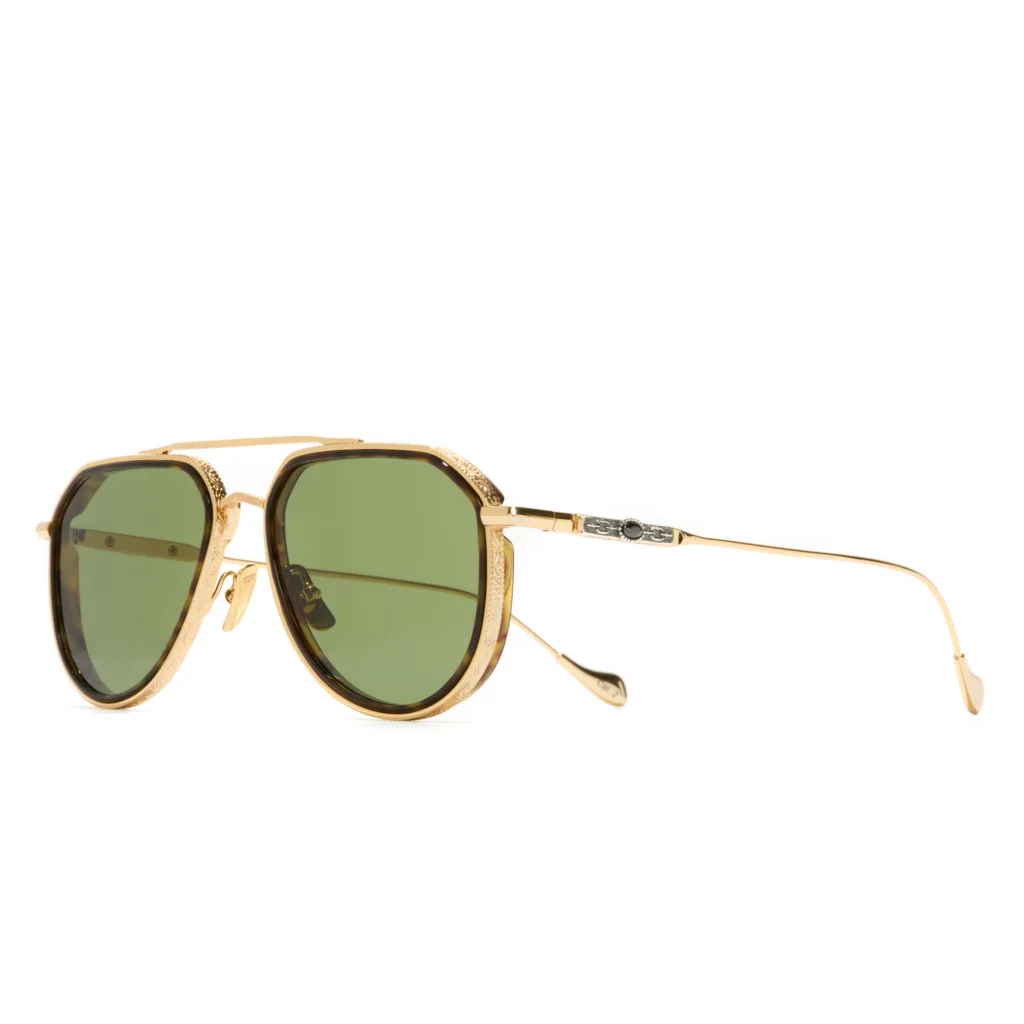 Cutler and Gross GFLE 025 GOLD HAVANA, Złoty