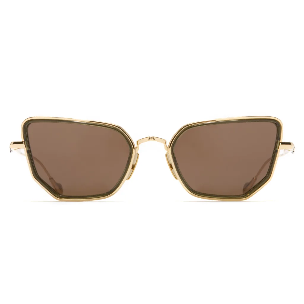 Cutler and Gross GFSN 026 GOLD / BROWN, Złoty