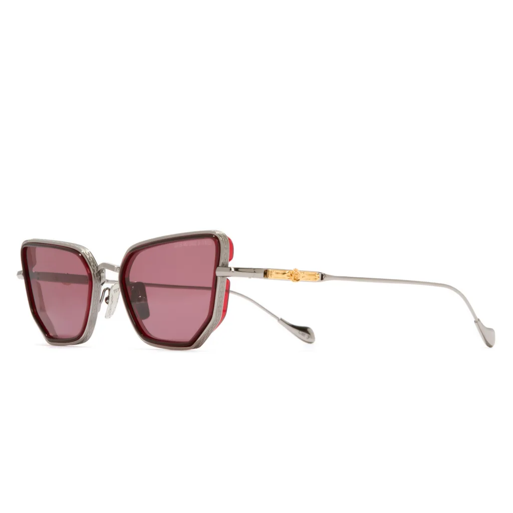 Cutler and Gross GFSN 026 GUN METAL / BORDEAUX, Szary