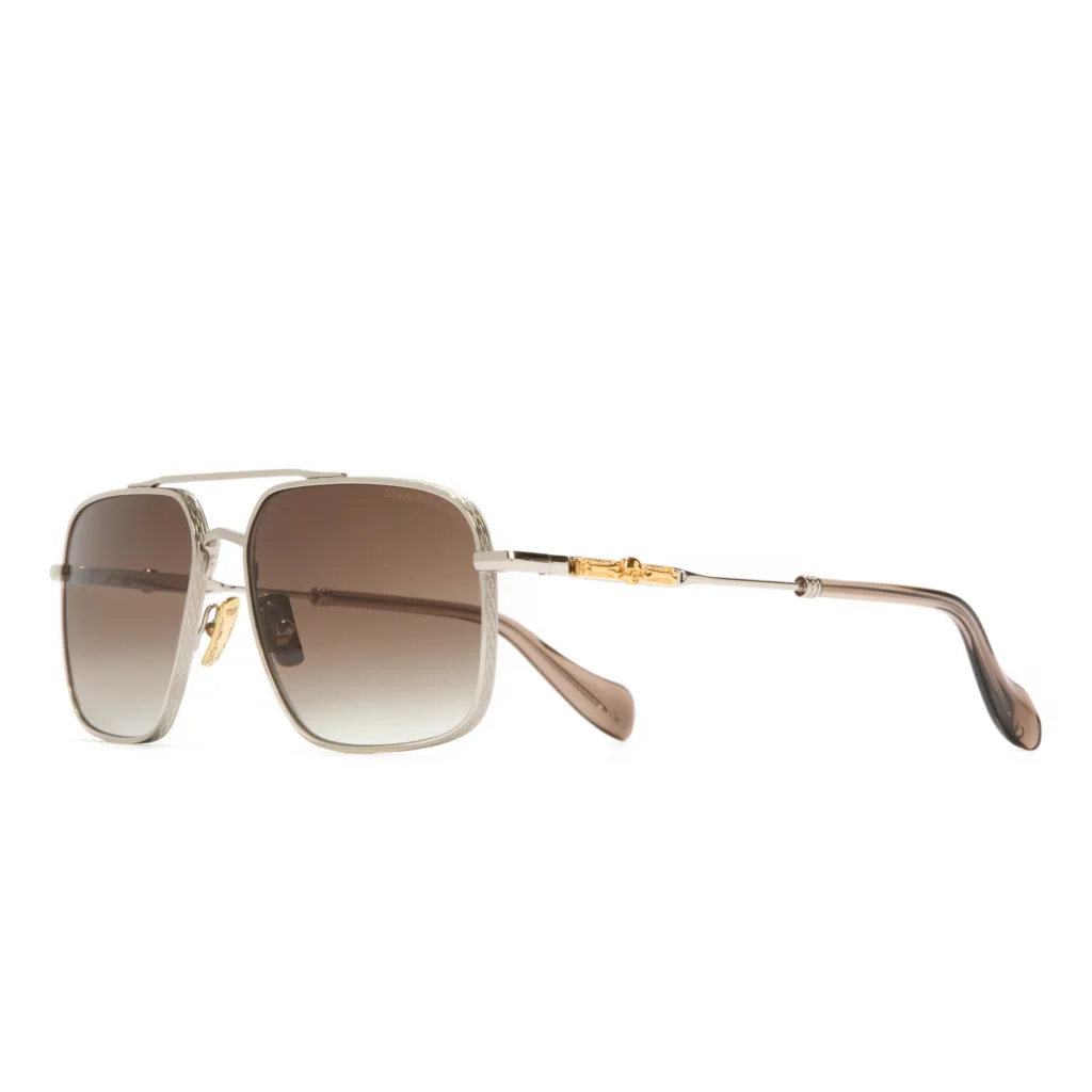Cutler and Gross GFSN 029 Kolor: 02 SILVER/GOLD, Kolor oprawy: Srebrny