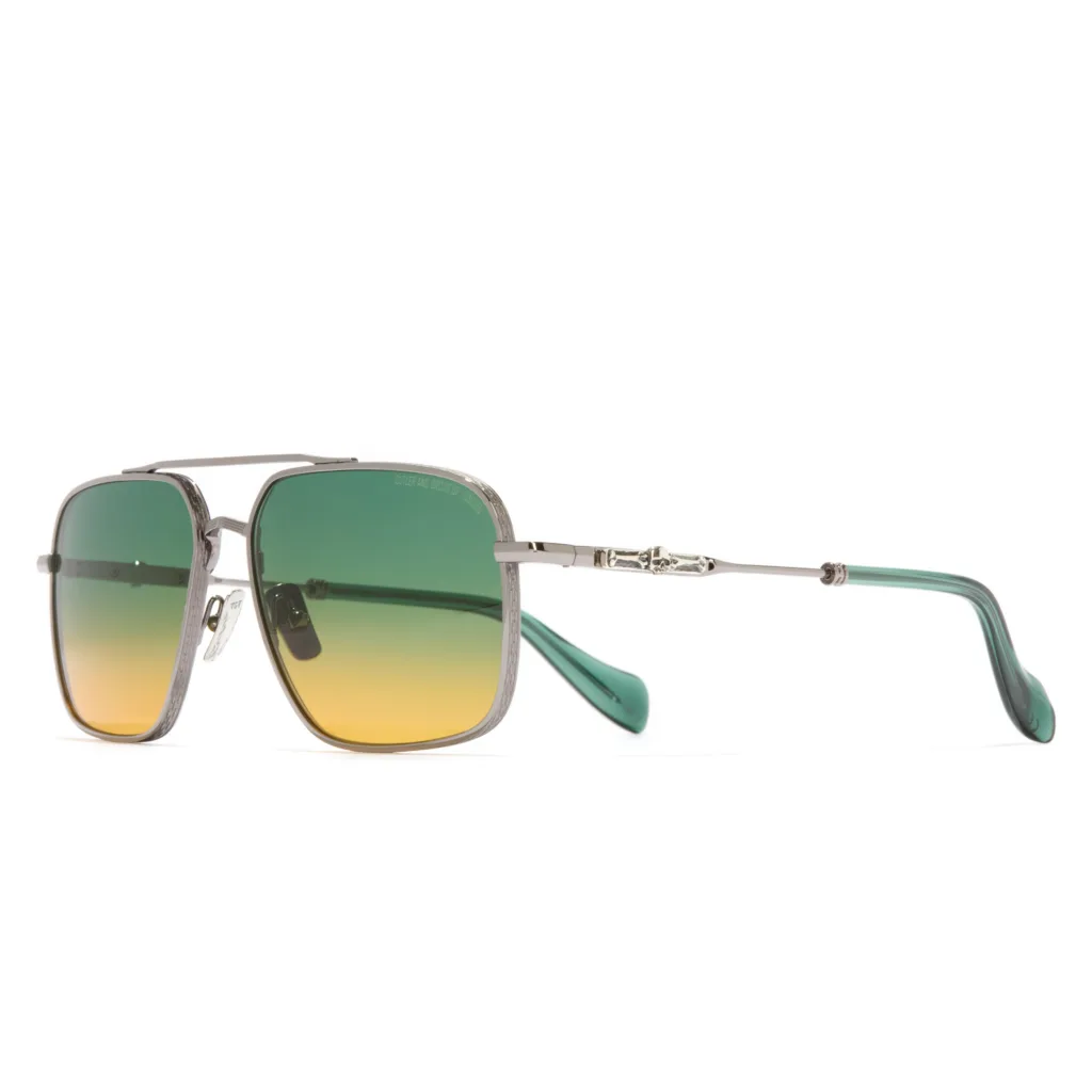 Cutler and Gross GFSN 029 Kolor: 03 GUN METAL/SILVER, Kolor oprawy: Srebrny