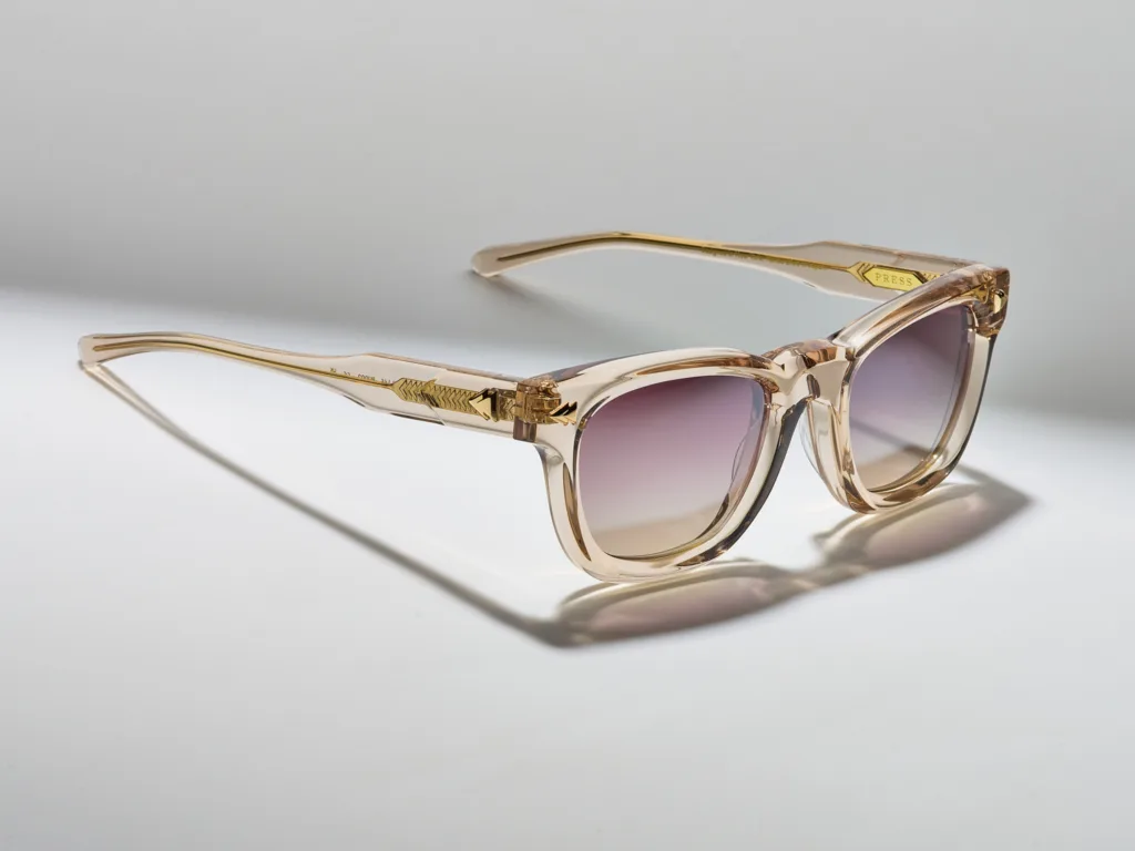 Press HORSES Kolor: PU002 NUDE / GOLD, Kolor oprawy: Transparentny