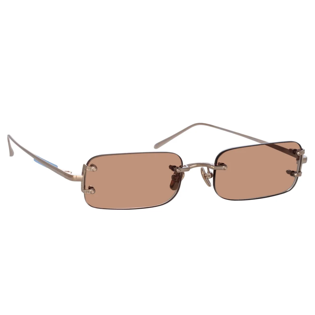 Linda Farrow TAYLOR LFL1131 C10 LIGHT GOLD / SAND GRADIENT, Złoty