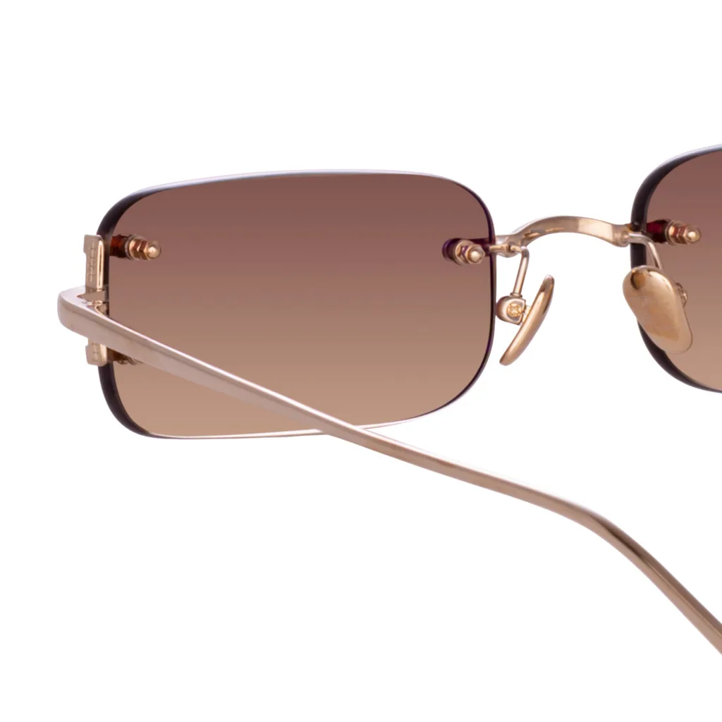 Linda Farrow TAYLOR LFL1131 C10 LIGHT GOLD / SAND GRADIENT, Złoty