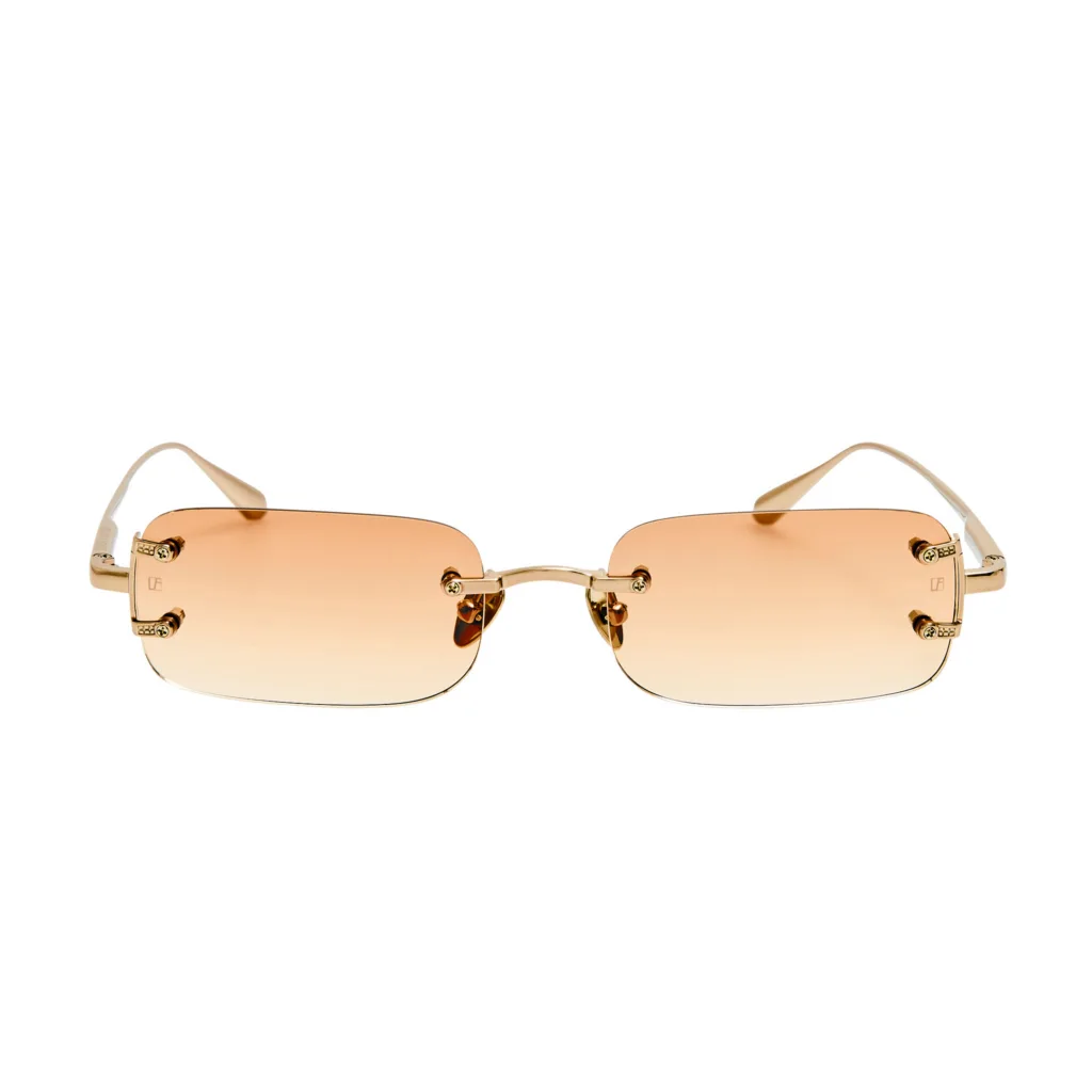 Linda Farrow TAYLOR LFL1131 C16 22K GOLD / CAMEL GRADIENT, Złoty