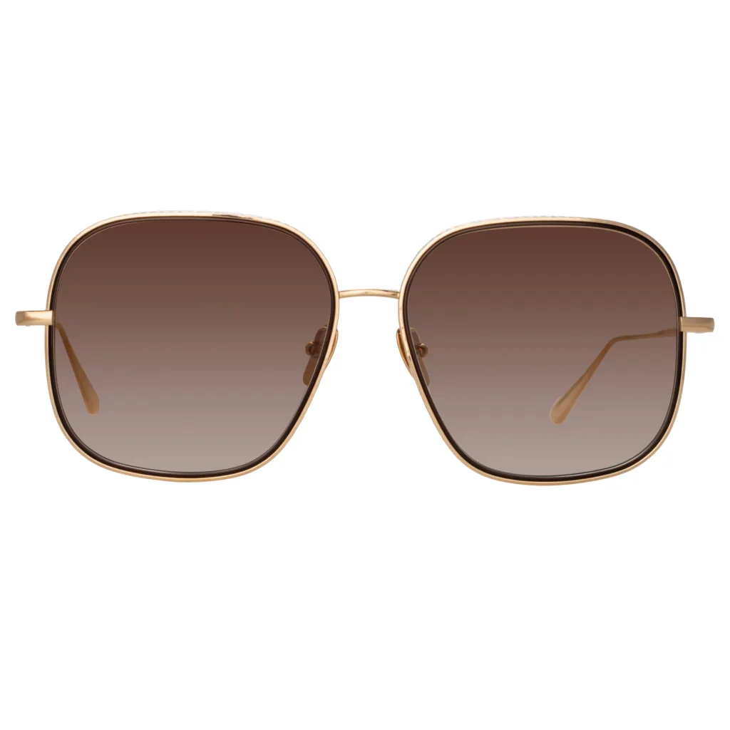 Linda Farrow JULIANA LFL1394 C3 LIGHT GOLD / METALLIC BROWN / MOCHA GRAD, Złoty