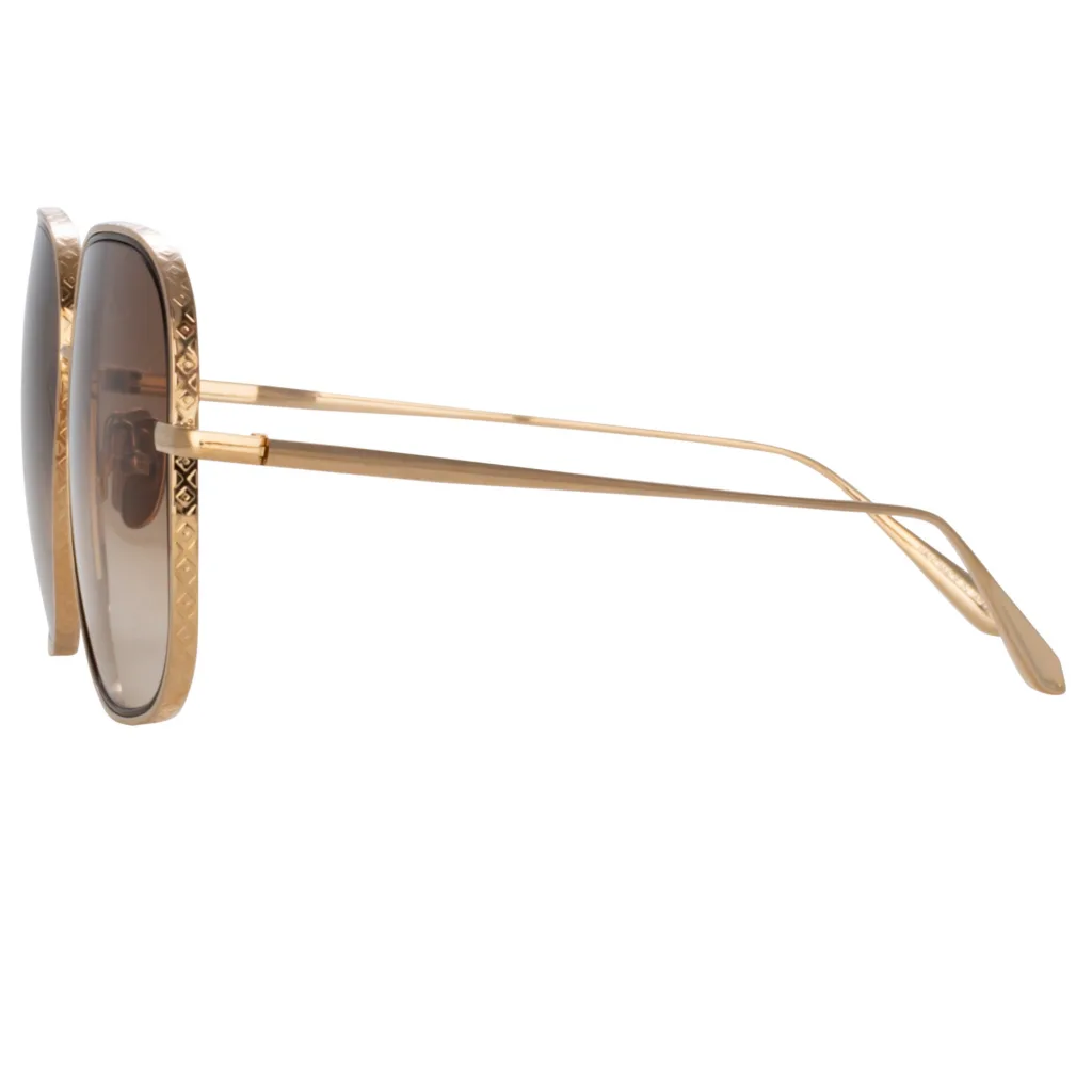 Linda Farrow JULIANA LFL1394 C3 LIGHT GOLD / METALLIC BROWN / MOCHA GRAD, Złoty