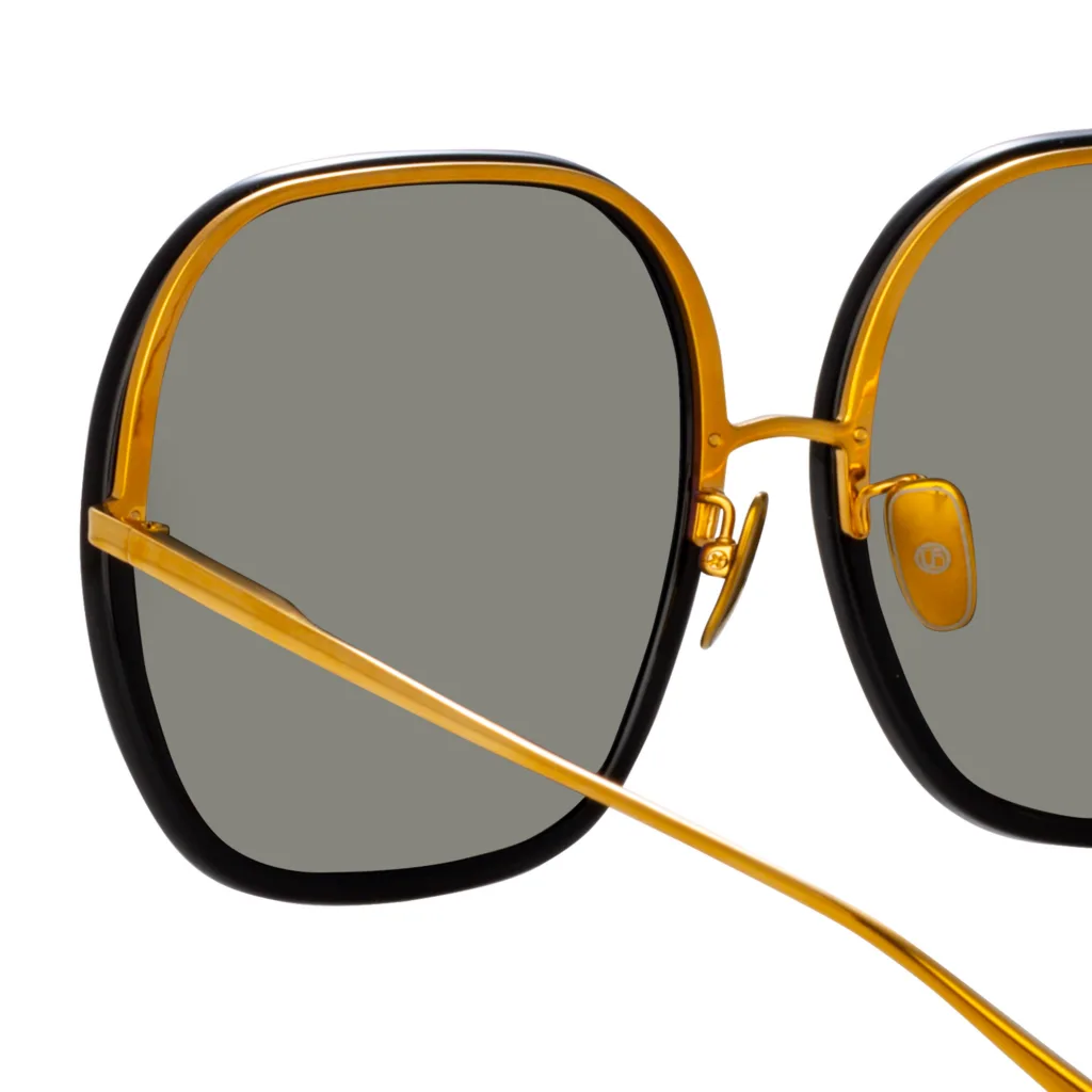 Linda Farrow CELIA LFL1405 Kolor: C1 22K GOLD AND GREY, Kolor oprawy: Złoty