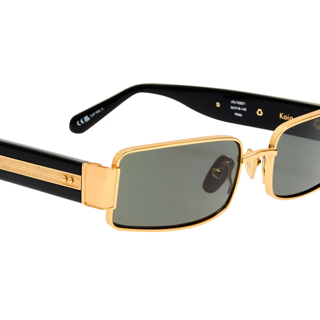 Linda Farrow KAIA SUN LFL1532 C1 22K YELLOW GOLD / BLACK / GREY GRADIENT, Czarny