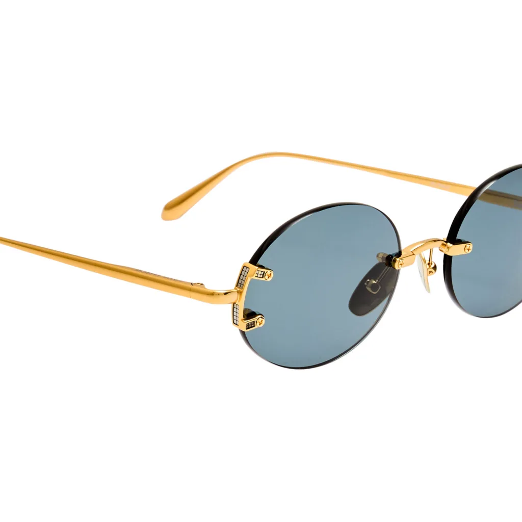 Linda Farrow STELLA LFL1544 C6 22K YELLOW GOLD / GREY SOLID, Złoty