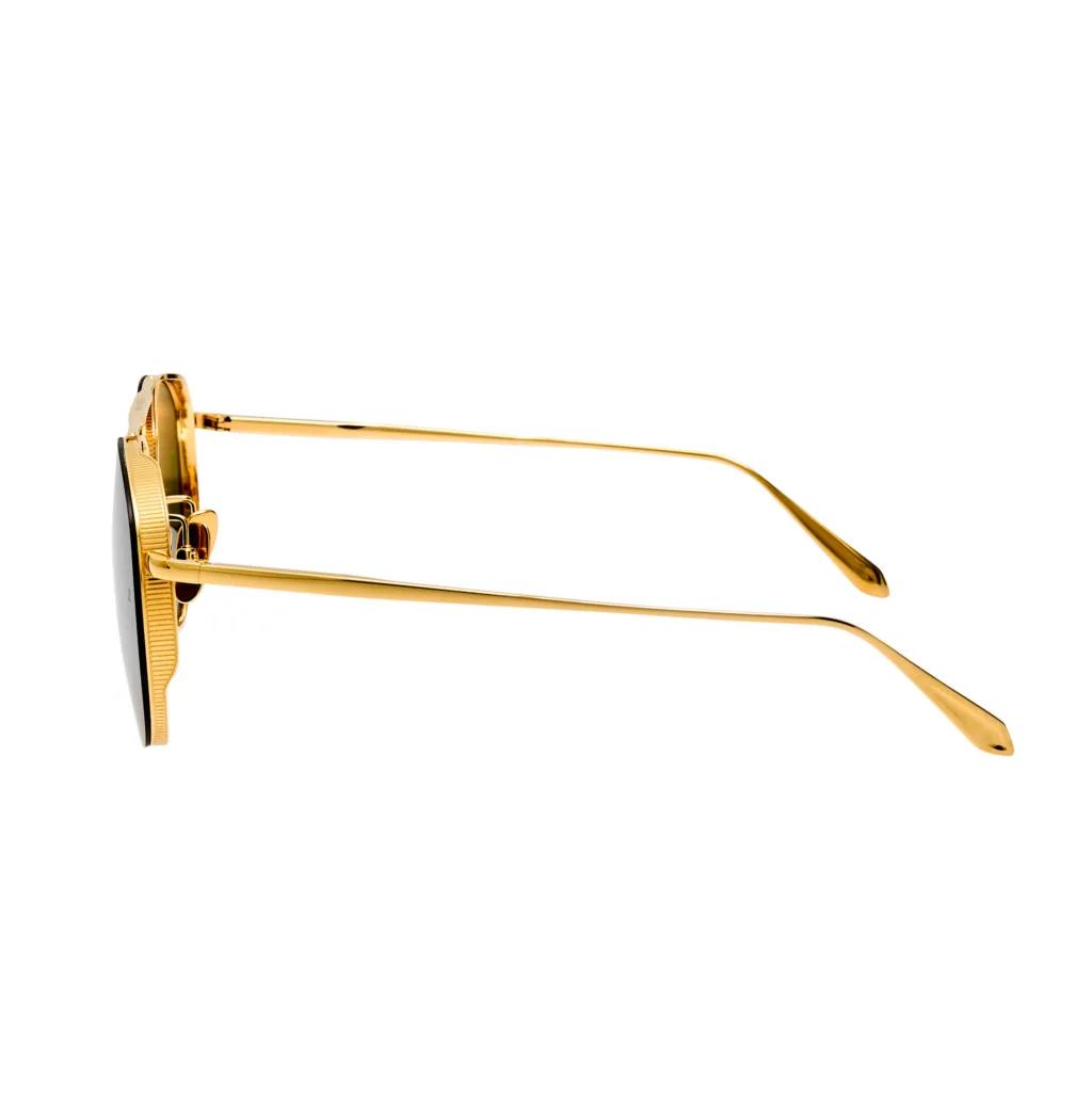 Linda Farrow MERET LFL1547 C1 22K YELLOW GOLD / DEEP GREEN, Złoty