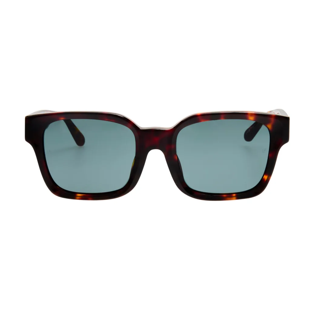 Linda Farrow NATHAN LFL1561 C2 DARK TORTOISESHELL / YELLOW GOLD DETAILS / DEEP GREEN, Wzór havana