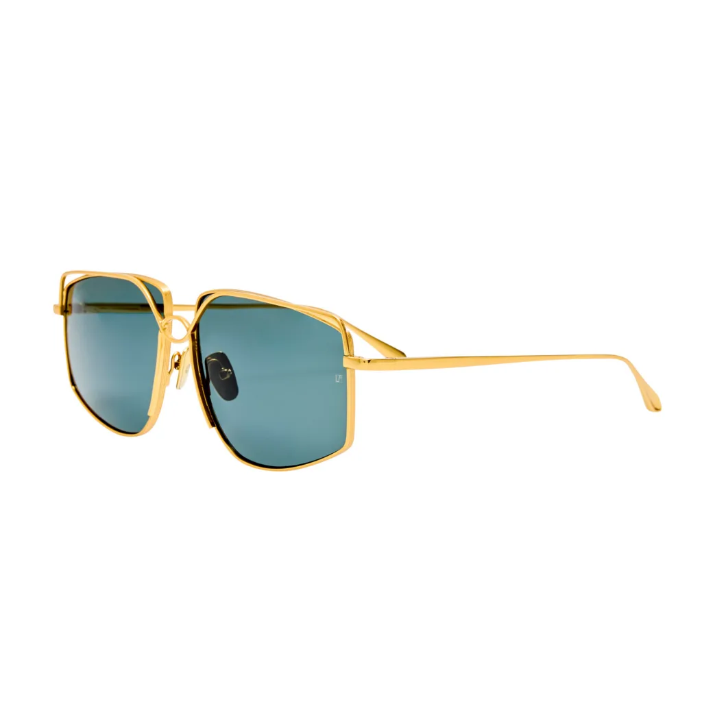 Linda Farrow MIRANDA LFL1596 C2 22K GOLD / GREEN, Złoty