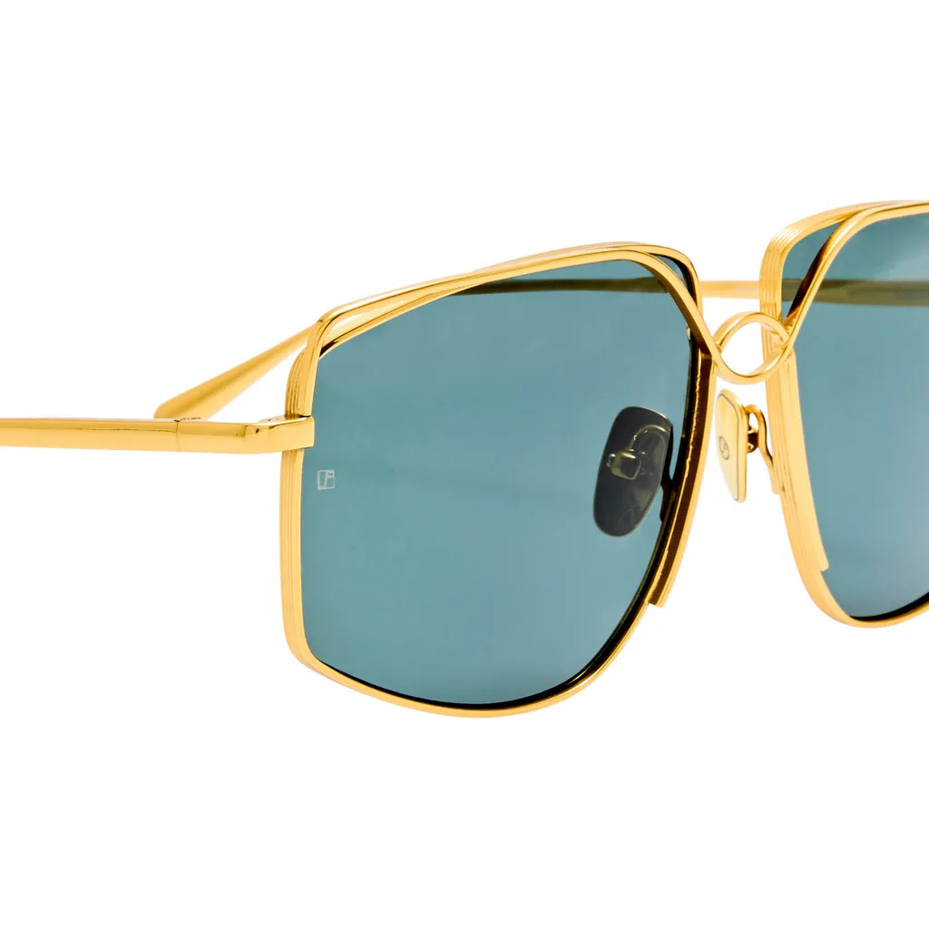 Linda Farrow MIRANDA LFL1596 C2 22K GOLD / GREEN, Złoty