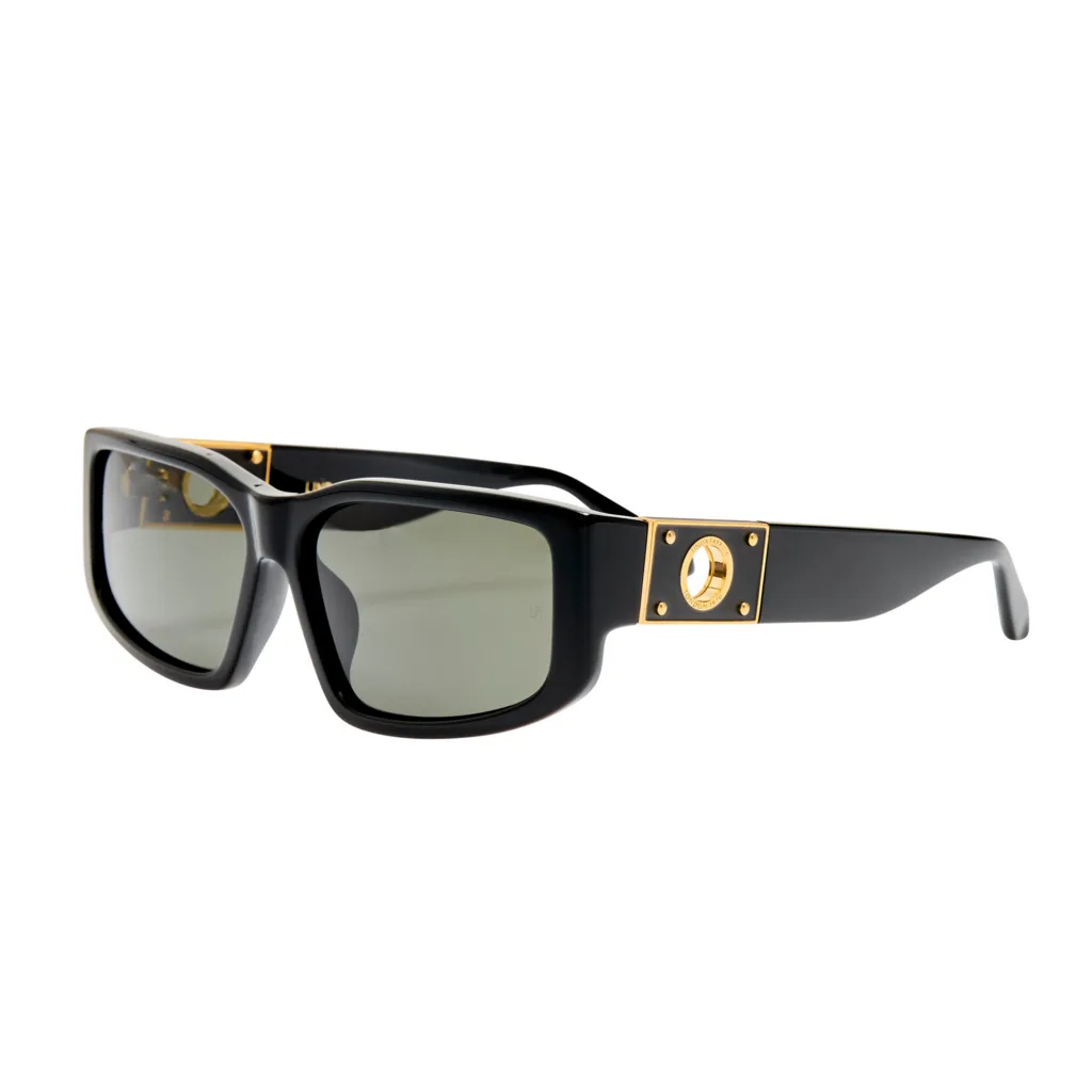 Linda Farrow CARMELA LFL1617 C1 BLACK / GREY, Czarny
