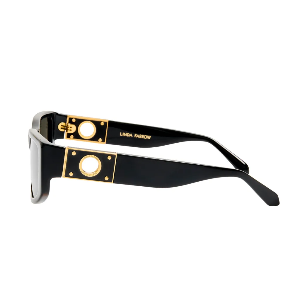 Linda Farrow CARMELA LFL1617 C1 BLACK / GREY, Czarny