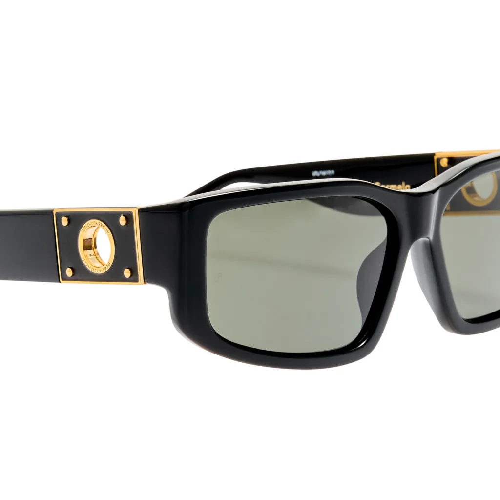 Linda Farrow CARMELA LFL1617 C1 BLACK / GREY, Czarny