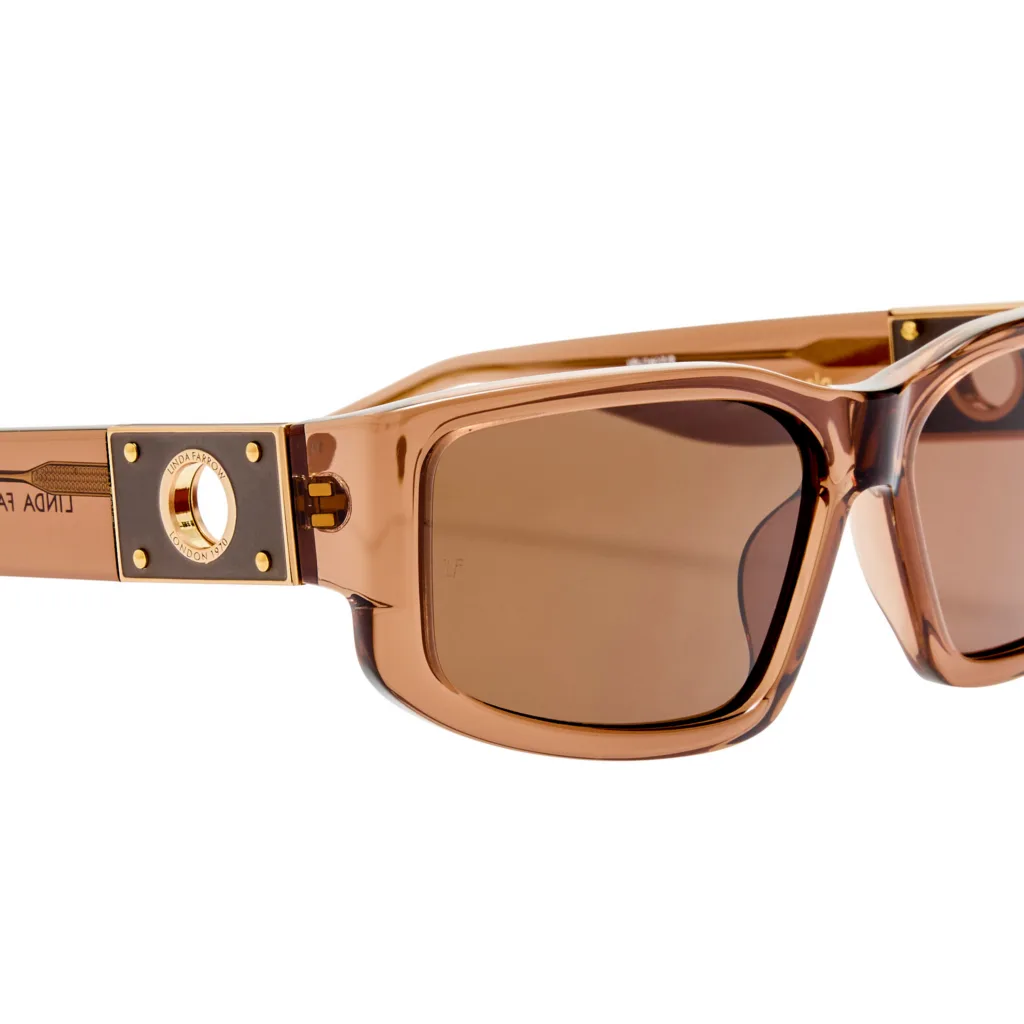 Linda Farrow CARMELA LFL1617 C2 BROWN / BROWN, Brązowy