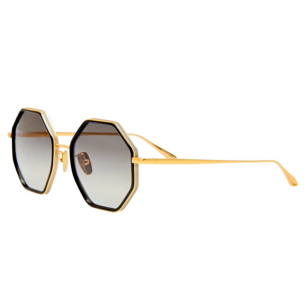 Linda Farrow CORALINE LFL1709 C1 22K GOLD / GREY, Złoty