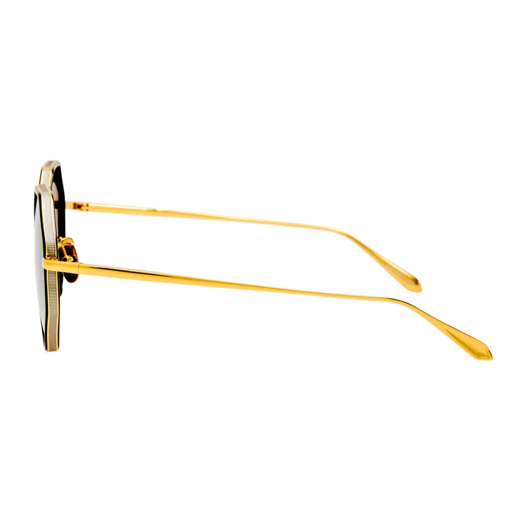 Linda Farrow CORALINE LFL1709 C1 22K GOLD / GREY, Złoty