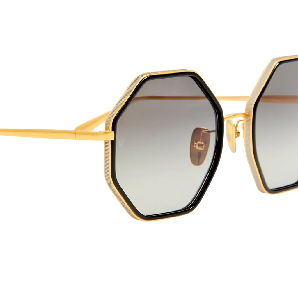 Linda Farrow CORALINE LFL1709 C1 22K GOLD / GREY, Złoty