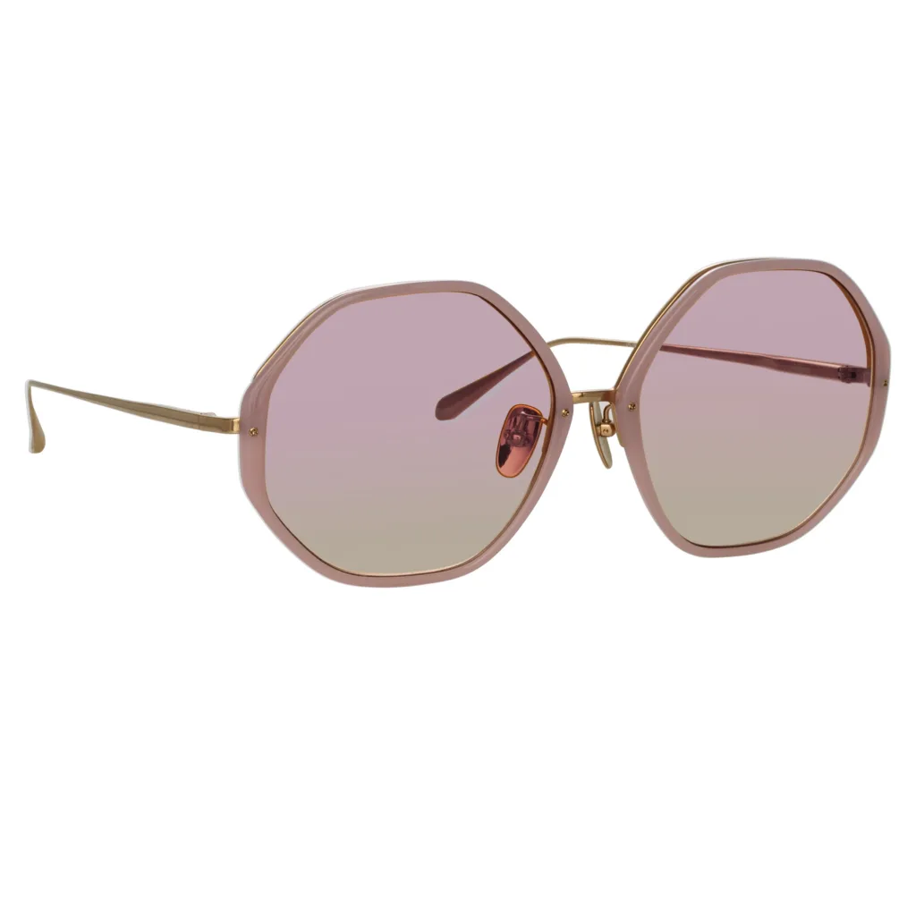 Linda Farrow ALONA LFL901 C25 LILAC / LIGHT GOLD / LILAC GRAD, Różowy