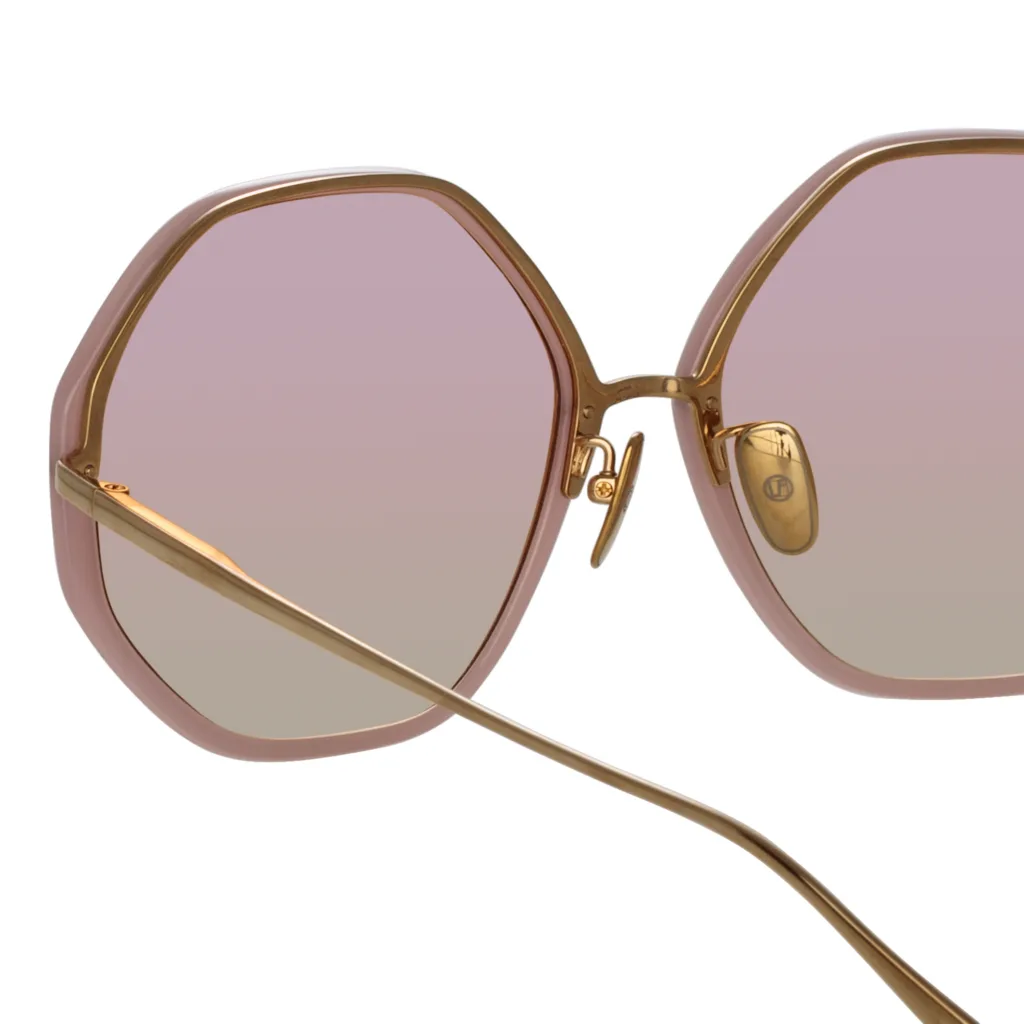 Linda Farrow ALONA LFL901 C25 LILAC / LIGHT GOLD / LILAC GRAD, Różowy