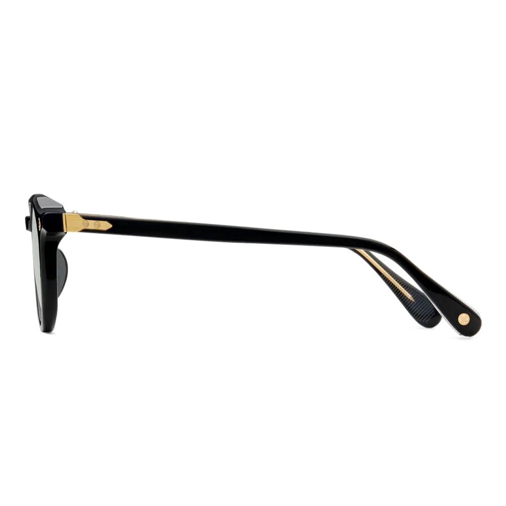 Lunetterie Générale DESERT RAIN BLACK & 24K GOLD / GRADIENT BLUE GREEN, Czarny
